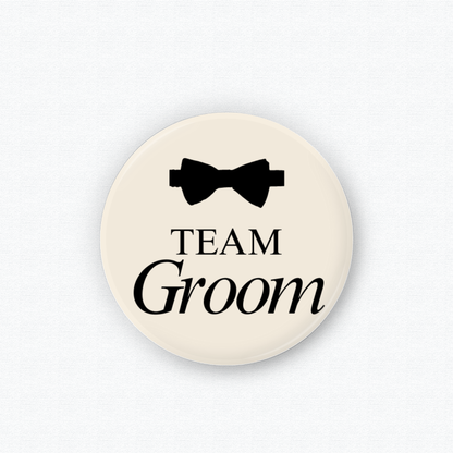 Team Groom Wedding Badges
