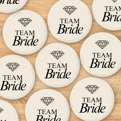 Team Bride Wedding Badges