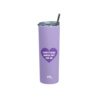 Everything Works Out A5 Notebook | Phone Glass Cover | Tumbler Combo
