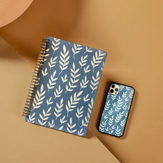 Indian Pattern A5 Notebook & Phone Glass Cover Combo