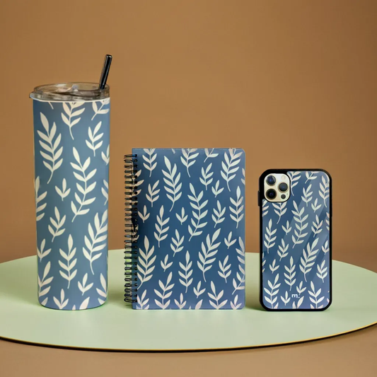 Indian Pattern A5 Notebook | Phone Glass Cover | Tumbler Combo