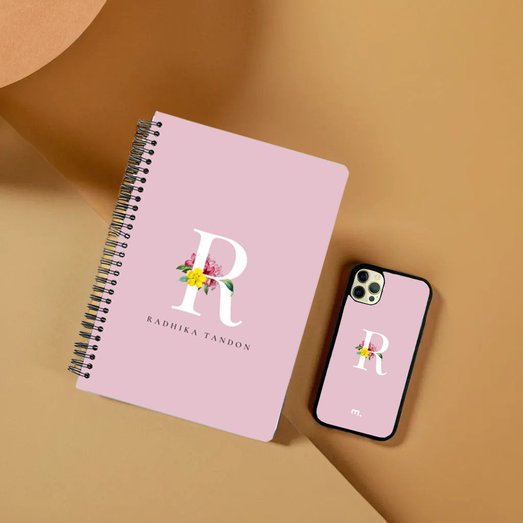 Personalized A5 Notebook & Phone Glass Cover Combo